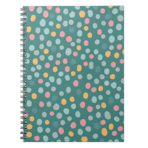 Carnet Motif sans couture Pois colorés