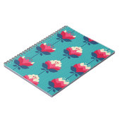 Carnet Motif sans couture rétro à fleurs. (Côté gauche)