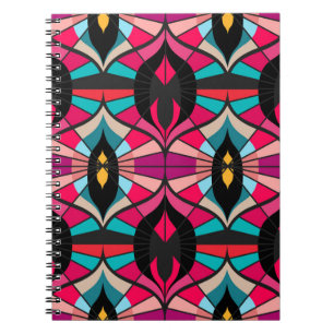 Carnet Motif sans couture rétro dans le style des années