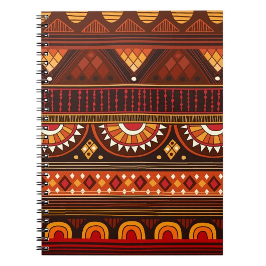 Carnet Motif sans couture tribale. (Devant)
