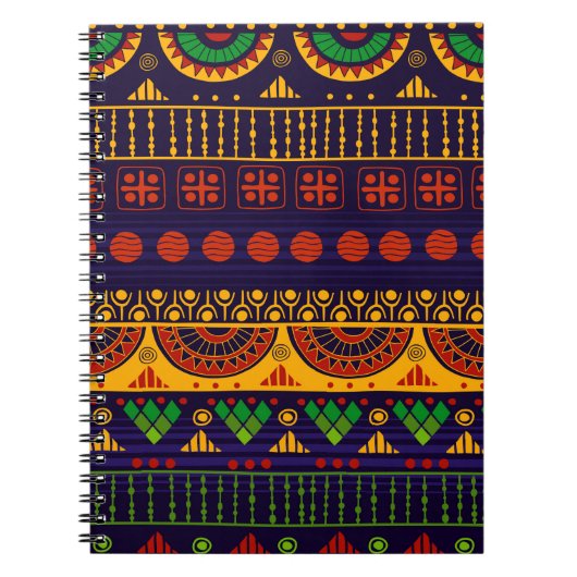 Carnet Motif sans couture tribale. (Devant)