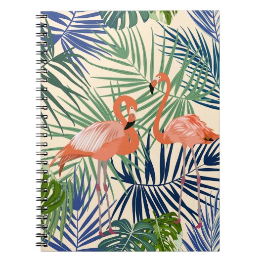 Carnet Motif sans couture tropicale avec flamant. Botany (Devant)