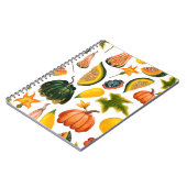 Carnet Motif sans faille de citrouilles et de feuilles su (Côté gauche)