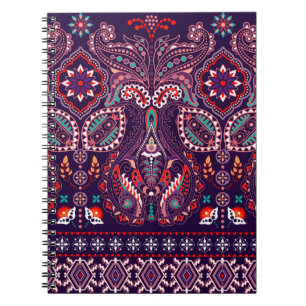 Carnet Motif sans faille. Papier peint floral. Colorf