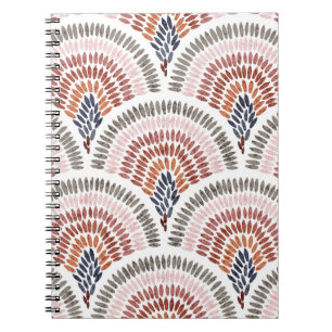 Carnet Motif sans fil ondulé. Design Seigaiha en polka do