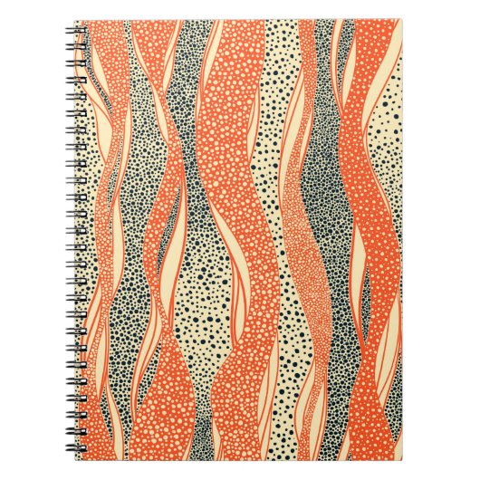 Carnet Motif sans fil ondulé. Orne dessinée à la main com (Devant)