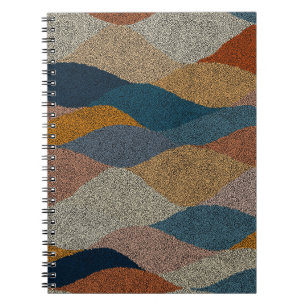 Carnet Motif sans fil ondulé. Orne dessinée à la main com