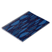 Carnet Motif sans joint atomique bleu du milieu du siècle (Côté gauche)