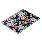 Carnet Motif sans joint avec fleurs Iris et Peony, Eau (Côté gauche)