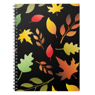 Carnet Motif sans joint avec les feuilles d'automne tombé