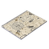 Carnet  motif sans soudure sur un thème d'alchimie en vin (Côté gauche)