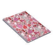 Carnet Motif savoureux avec des oiseaux et des fleurs (Côté Droit)