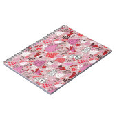 Carnet Motif savoureux avec des oiseaux et des fleurs (Côté gauche)