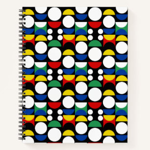 Carnet Motif scandinave noir du Bauhaus du milieu du sièc