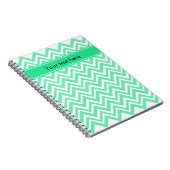 Carnet Motif Seafoam Mint Green Zigzgag (Côté Droit)