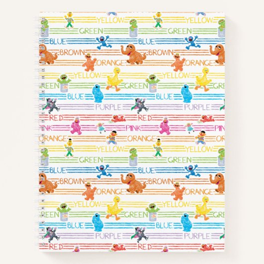 Carnet Motif Sesame Pals couleur arc-en-ciel (Devant)