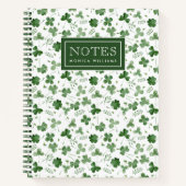 Carnet Motif Shamrock Aquarelle douce (Devant)