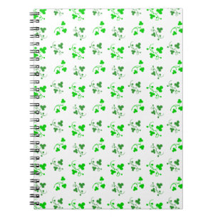 Carnet Motif Shamrock vert