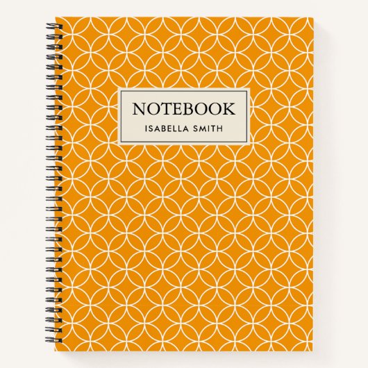 Carnet Motif Shippô Orange et blanc (Devant)