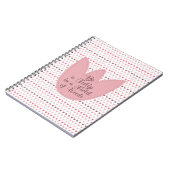 Carnet Motif simple de tulipe rose (Côté gauche)