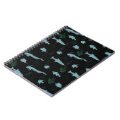 Carnet motif sous-marin Abstrait avec poissons et algues (Côté gauche)