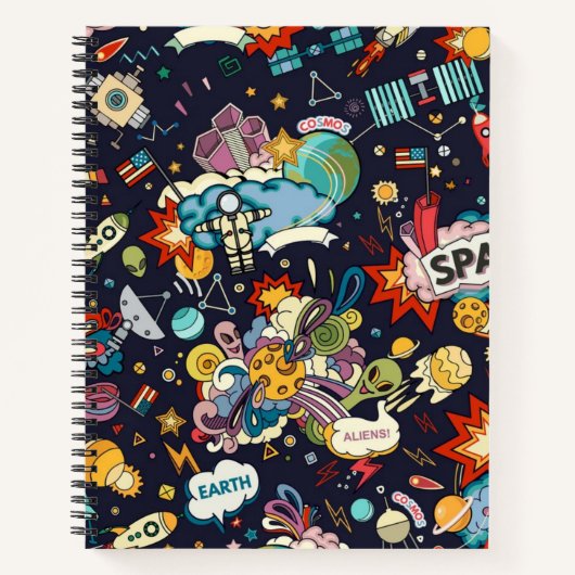Carnet Motif spatial (Devant)
