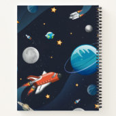 Carnet Motif spatial Galaxy Rocket Stars Navette (Dos)