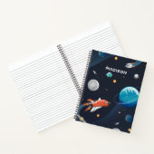 Carnet Motif spatial Galaxy Rocket Stars Navette (Intérieur)