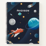 Carnet Motif spatial Galaxy Rocket Stars Navette<br><div class="desc">Cute espace extérieur Mouse Pad vous pouvez ajouter un nom pour le rendre personnel. Consultez les autres articles de cette collection ci-dessous, comme les étiquettes de bagage, les stylos et les sacs à dos, pour correspondre à ce mignon Pad de souris pour vos besoins de bureau. Ajoutez un nom en...</div>