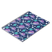 Carnet Motif spatial, Planètes, Étoiles, Galaxie, Cosmos (Côté gauche)