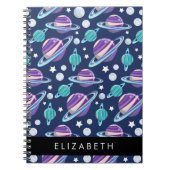 Carnet Motif spatial, Planètes, Étoiles, Galaxie, Votre n (Devant)
