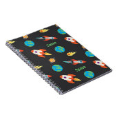 Carnet Motif spatial sur fond noir (Côté Droit)