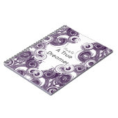 Carnet Motif spiral Abstrait à rouleaux personnalisés (Côté gauche)