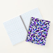 Carnet Motif spirale abstrait violet royal (Intérieur)