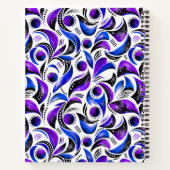Carnet Motif spirale abstrait violet royal (Dos)