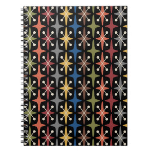 Carnet Motif Starburst moderne du milieu du siècle