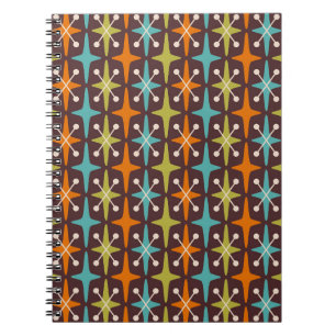 Carnet Motif Starburst moderne du milieu du siècle