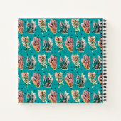 Carnet Motif Succulent de Cactus Graphique Abstrait (Dos)