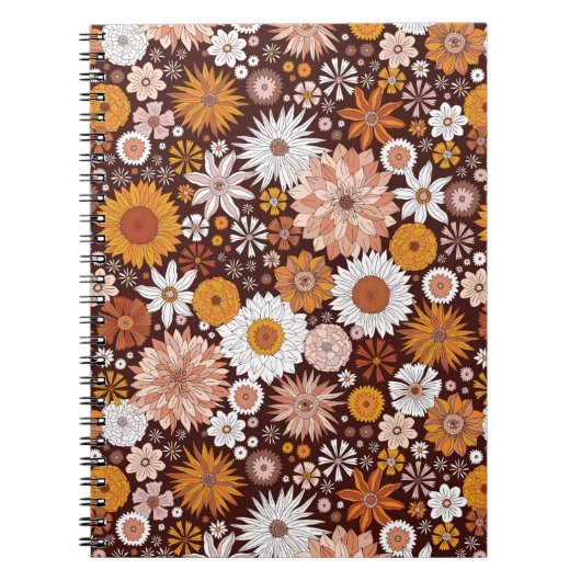 Carnet Motif super Retro Flower Garden (Devant)