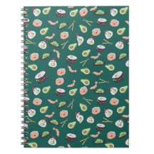 Motif Sushi vert mignon