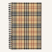 Carnet Motif Tartan Écossais (Recto)