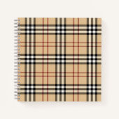 Carnet Motif Tartan Écossais (Devant)