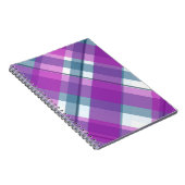 Carnet Motif Tartan violet (Côté Droit)