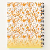 Carnet Motif textile avec orange et gol vibrants (Dos)