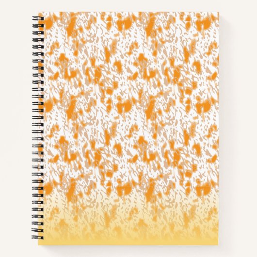 Carnet Motif textile avec orange et gol vibrants (Devant)