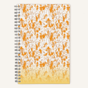 Carnet Motif textile avec orange et gol vibrants