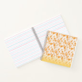 Carnet Motif textile avec orange et gol vibrants (Intérieur)