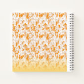 Carnet Motif textile avec orange et gol vibrants (Dos)