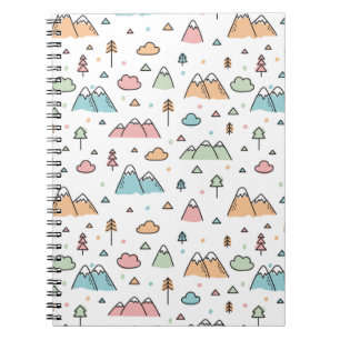 Carnet Motif tiré par la main mignon de scène de montag