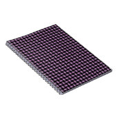 Carnet Motif Tissé Noir Violet (Côté Droit)